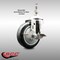 Service Caster 4 Inch 316SS Black Polyurethane Swivel 1/2 Inch Threaded Stem Caster with Brake SS316TS20S414-PPUB-BLK-TLB-121315 - alternate 3
